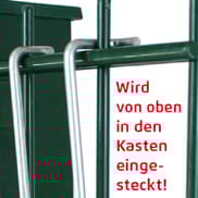 Blumenkastenhalterungen aus Edelstahl an Doppelstabmattenzaun montieren