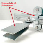 Stahlstreben-an-Z-Profil-schrauben Stahlstreben-mit-Erdteller-an-Z-Profil-schrauben