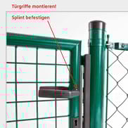 Torgriffe und Schließzylinder an Torblatt montieren