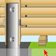  Pfostenschuh für Holzpfosten als Schablone verwenden und im Fundament verankern