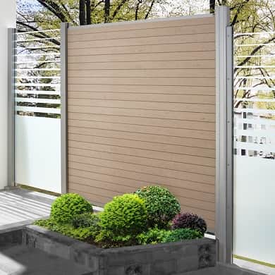 Sichtschutzzaun WPC und Aluminium