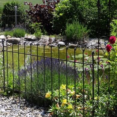 Teichschutz Metall Steckzaun