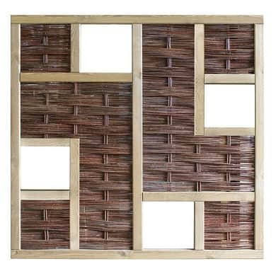 Weidenzaun Sichtschutzelement 4 Fenster