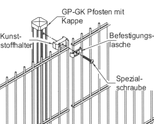 Gitterzaun Typ GZ-GK / Stahlmatten/Mattenzaun/Gitterzaun/Doppelstabmatten/Doppelstabmattenzaun