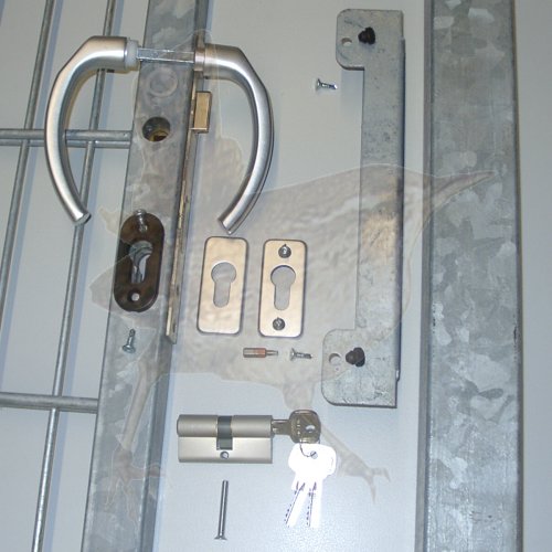 alles dabei, Toranschlag, Torschloss, Rohrrahmenschloss, Profilzylinder, 3 Schluessel, Rosetten - Garteneingangstore - Gartentore 2-flügelig mit 2 Flügeln Doppelflügel Eingangstore - Toranlagen für Haus und Garten